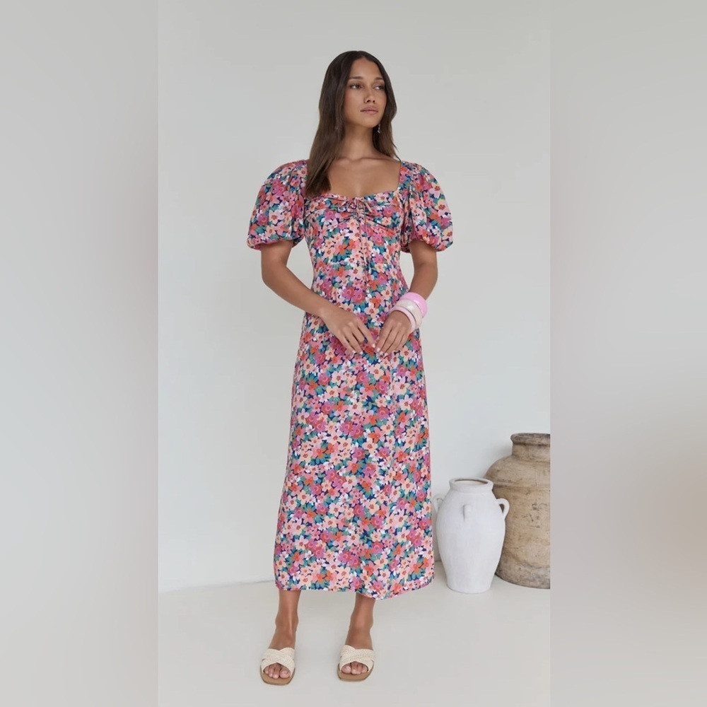 Charlie Holiday Valentina Floral Midi Dress - Picture 2 of 12
